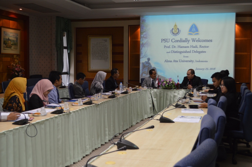 MoU Establishment between Prince of Songkla University and Alma Ata University, Indonesia