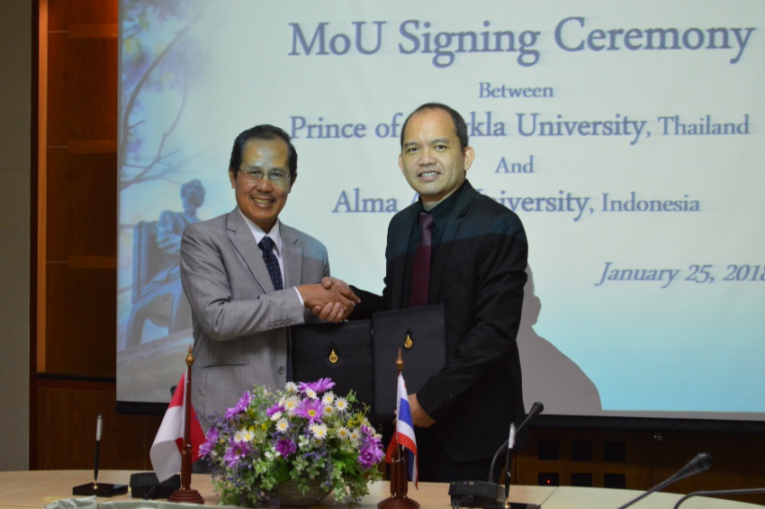 MoU Establishment between Prince of Songkla University and Alma Ata University, Indonesia