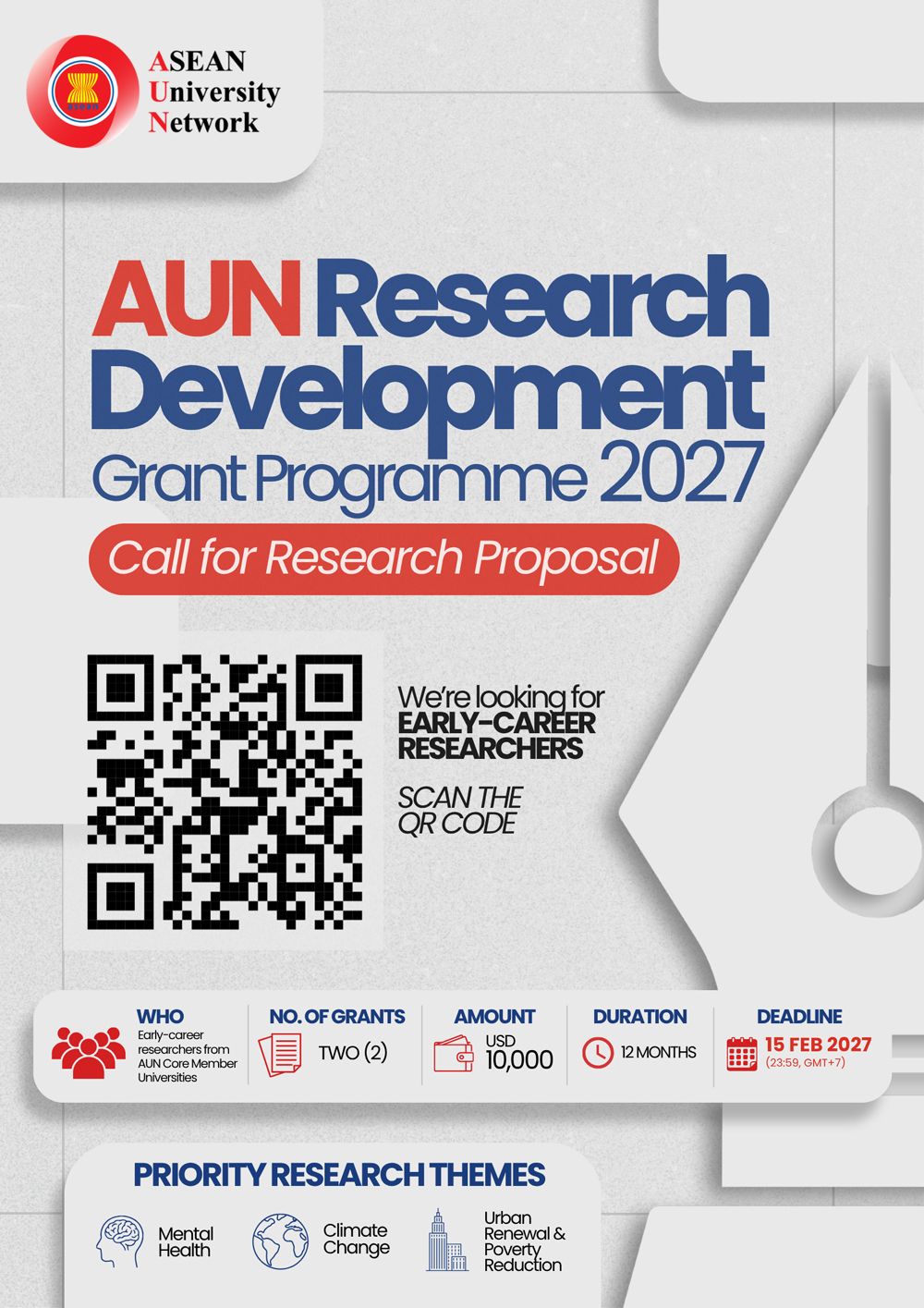 AUN Research Development Grant Programme Application Form (apply now till 15 February 2027)